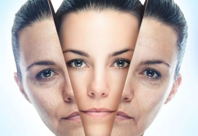 عمر سے متعلقہ تبدیلیوں سے چہرے کی جلد کو ختم کرنے کا عمل